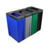 NI Produits - Corbeille de tri sélectif Evolve Cube Slim 4 voies